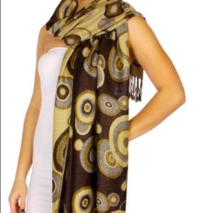 NWOT SOFT BROWN MULTI PASHMINA/ SHAWL